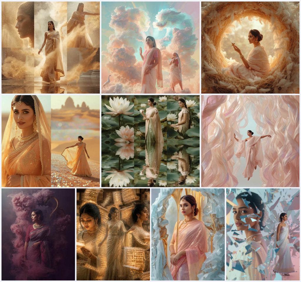 Best 10 Prompt Seen Girl Saree Bengali Style for Cultural Charm | prompt for saree for wedding in english