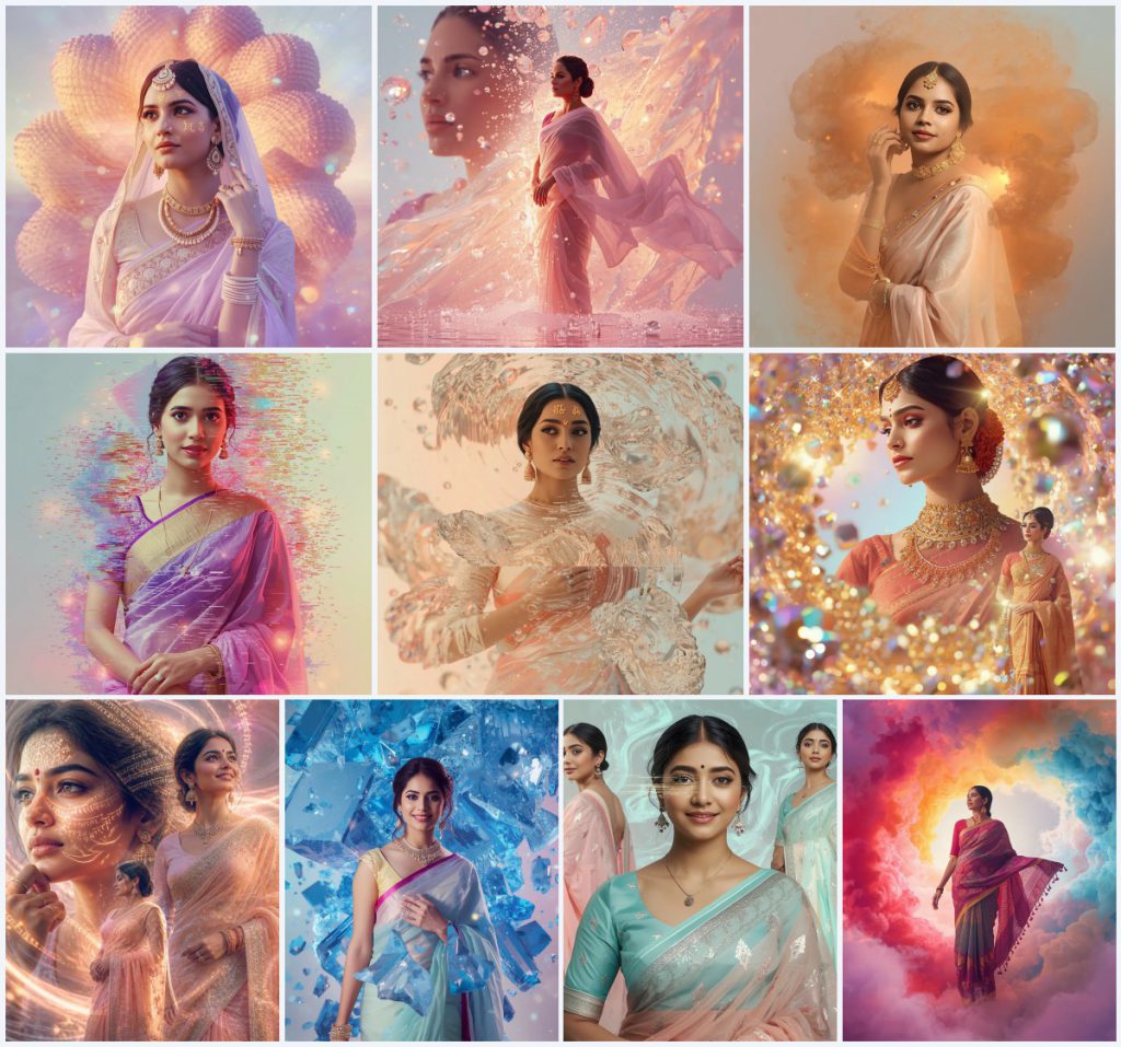 New 10 Modern Saree AI Prompts for Contemporary Fashion Photography | new chat gpt prompt trend