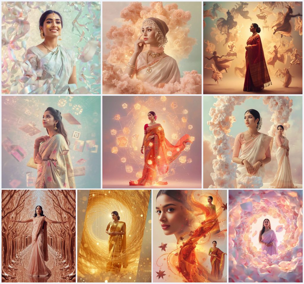 Top 10 Aesthetic Saree AI Prompts for Dreamy Portrait Photography | saree prompt ChatGPT